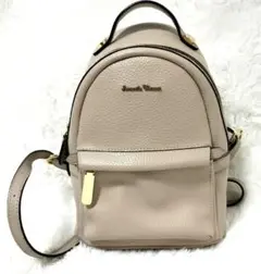 【美品】サマンサタバサ ミニリュック本革 グレージュ