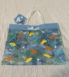 プールバック　恐竜柄 キーホルダー付き