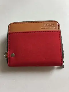 relate キャンバス×レザー　コンビ 財布　赤　ウォレット　革　朱色
