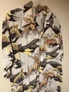 鷲と波デザイン アロハシャツ 半袖