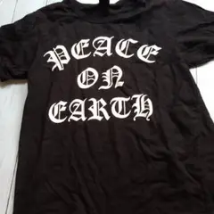 PEACE ON EARTH オールドイングリッシュ　Tシャツ Lサイズ 黒