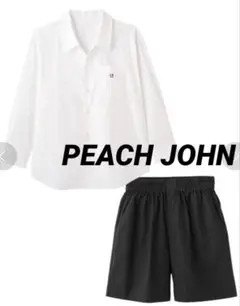 PEACH JOHN ロゴシャツセット 上下 ルームウェア ペアルック L039