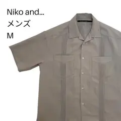 【美品】niko and... ニコアンド メンズ 半袖シャツ M グレー