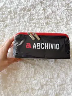 ARCHIVIO ポーチ 黒 赤