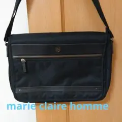 土日値下げ！marie claire homme ショルダーバック 黒 メンズ