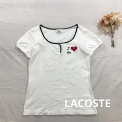 LACOSTE ラコステ 半袖カットソー Tシャツ ロゴ ホワイト42