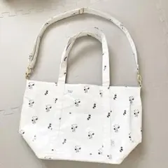 ジェラートピケ スヌーピーコラボママバッグ　ブルー