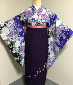 【送料無料】新品 小振袖 襦袢 袴 半巾帯 4点セット 卒業式