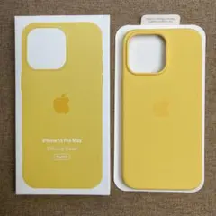 新品•純正互換品 iPhone 15 ProMax シリコンケース イエロー