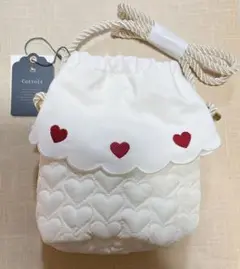 Cottoli コトリ　ハート　ポシェット　アイボリー