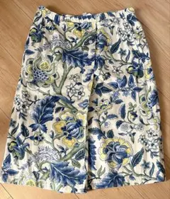 ORVISオービス 古着 花柄 タイトスカート フロントボタンデザイン 華やか