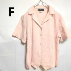 半袖シャツ　ピンク　F　夏　秋　海外　US古着
