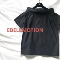 EBELEMOTIONエベルモーション黒ブラック半袖ブラウストップス