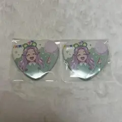 まほプリ OIOI マルイ ハート缶バッジ 花海ことは 2点セット