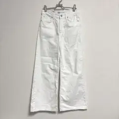 ZARA ホワイトパンツ デニム ワイド 32