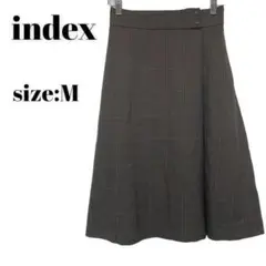 インデックス index スカート ひざ丈 ウエストゴム 裏地有り