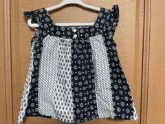 【値下げ美品】BeBe 涼しく着用できるフリルシャツ 100サイズ