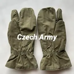 チェコ軍 キャンバスミトン 手袋 ウールライニング ミトングローブ 焚き火 希少