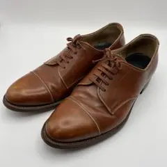 ブラウンレザーキャップトゥドレスシューズ 24cm