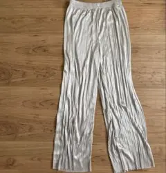 GRL グレイル　プリーツストレートパンツグレー