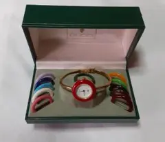 正規品/超美品グッチチェンジベゼルレディース時計~換えベゼル12色~