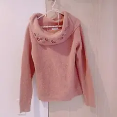 [美品]axes femme 厚手ボリュームセーターピンク