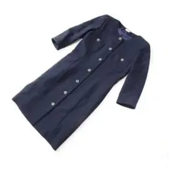 FOXEY BOUTIQUE フォクシー ネイビー ロング ジャケット ウール
