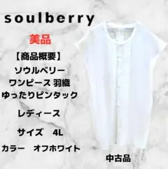 ソウルベリー soulberry ピンタック　ノースリーブシャツワンピース