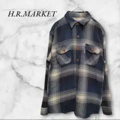 H.R.MARKET フランネルシャツ【2】ブルー系 チェック柄 綿100%