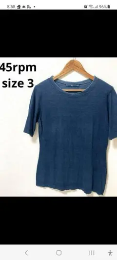 45rpm インディゴ Tシャツ サイズ3