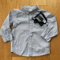 H&M ネイビーブルー ベストとパンツとシャツと蝶ネクタイセット