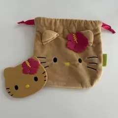 sweet 付録　日焼けキティ　巾着　鏡セット