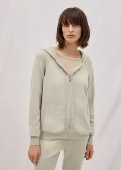 希少 ロロピアーナ ベビーカシミヤ メラーノボンバー ジップアップ パーカー