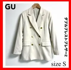 GU ジーユー✨ダブルブレストブレザーZ ナチュラル Sサイズ