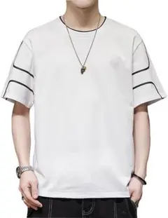 メンズ Tシャツ ホワイト クルーネック 抗菌防臭 カジュアルTシャツ
