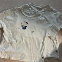 110 120 サンリオ　ハローキティ Tシャツ 白　2枚セット おにぎり