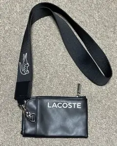 ラコステ LACOSTE ネームレタリングレザースマホウォレット