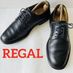 REGAL リーガル 黒 プレーントゥ 24.5cm 除菌・消臭済み