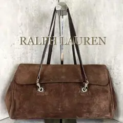 【稀少/美品】ラルフローレン ヴィンテージ スウェード バンドバック 茶色