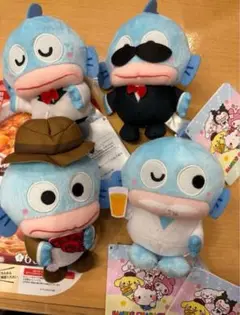 ゆるかわサンリオキャラクターズマスコット ハンギョドン ダンディズム 4点