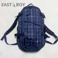 新品　EAST BOYネイビーチェック柄リュック ピンク　自由の女神