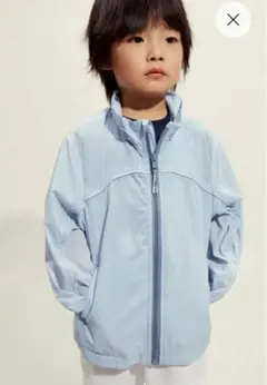 H&M キッズ　フーデッドウィンドブレーカー　ライドブルー　140