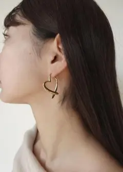 CREA heart fake pierce ゴールド