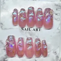 現品☆ うるうる 氷ネイル ベリー ピンク