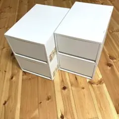 MUJI ポリプロピレンケース・引出式深 型ホワイトグレー