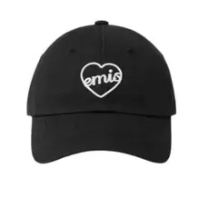 emis ハートロゴ ベースボールキャップ 黒