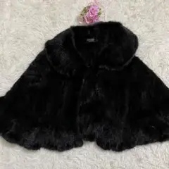 リナージオ ポンチョ ケープ ミンク ブラウン系 M