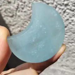 高品質　アクアマリン　月　キラキラ　　ムーン
