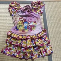 アンパンマンキッズコレクション フルーツ柄 セパレート水着とラッシュガードセット