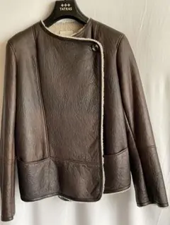 セリーヌ ムートン ノーカラージャケット CELINE